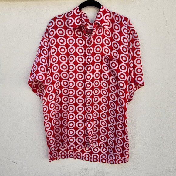 SUPER RARE Vintage All Over Target Print Silk Employee Pajamas - Picture 4 of 10